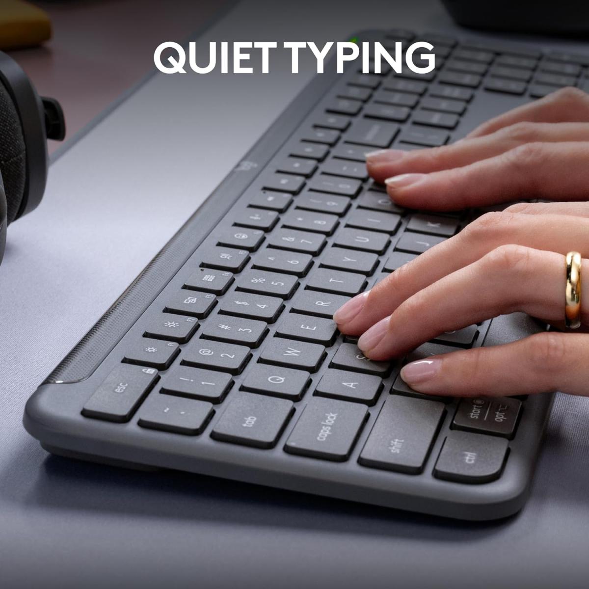 Logitech wireless Bluetooth gaming keyboard for computer setup