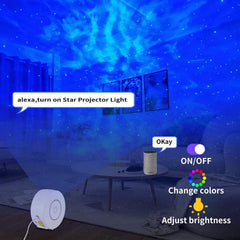 Btf - Lighting Smart Galaxy Projector Compatible with Alexa & Google Home with projectors
