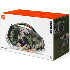 JBL Boombox 3 Portable Bluetooth Speaker with Massive Sound, Deepest Bass, IPX7 Waterproof, 24H Playtime, PartyBoost - Squad