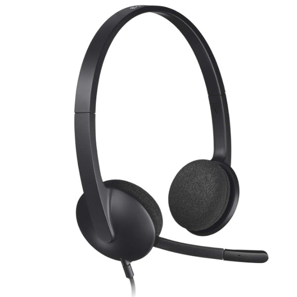 LOGITECH H340 OVER EAR COMPUTER HEADSET WITH NOISE-CANCELLING MICROPHONE USB CABLE