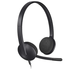 LOGITECH H340 OVER EAR COMPUTER HEADSET WITH NOISE-CANCELLING MICROPHONE USB CABLE