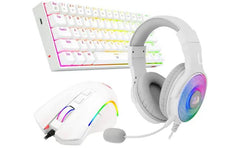 REDRAGON S129W GAMING 3 IN 1 COMBO ( K630 Mechanical Red Switches Keyboard + H350 Pandora 2 Heatset + M607 Griffin Mouse ) - White
