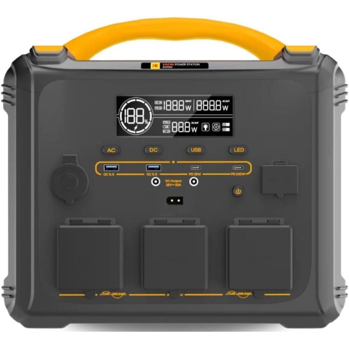 Kodak S1210 Portable Station 1102.5Wh Battery Capacity 2400W Peak Output Power 800W Solar Input Power Optimal Performance with Kodak Solar Panels