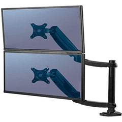 Fellowes Platinum Series Dual Stacking Adjustable Monitor Arm Black - CompuMe