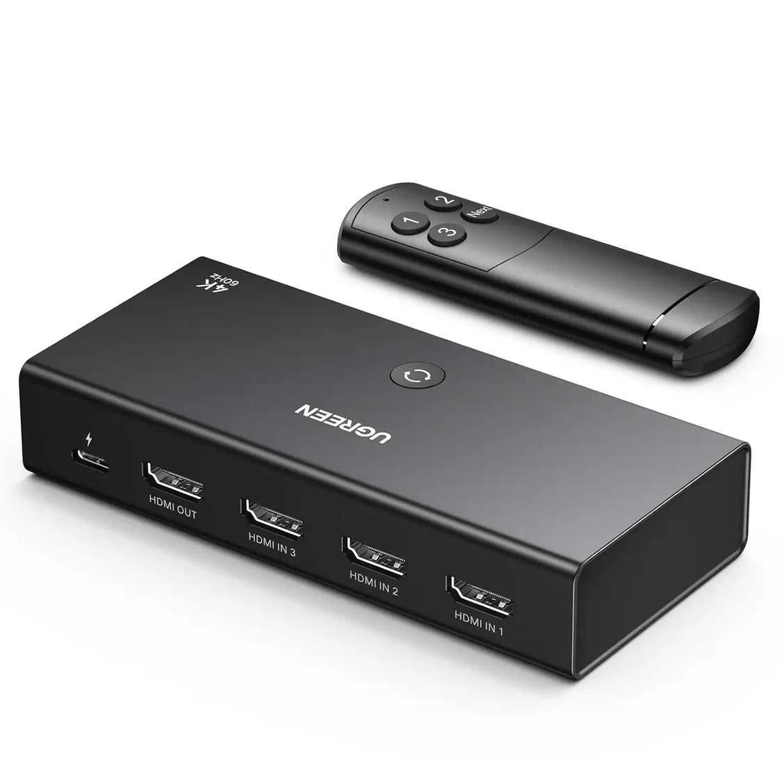 Ugreen 15376 Hdmi Switch 3 In 1 4k60hz With Remote Control