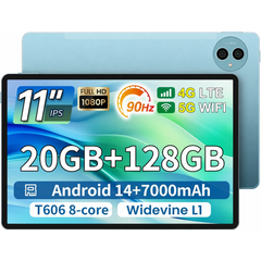 TECLAST P50 (2025) 11" IPS 90hz Android 15 WIFI & LTE Tablet (128GB Storage / 8GB + 12GB Shared Memory) 7000mAh Battery , Blue