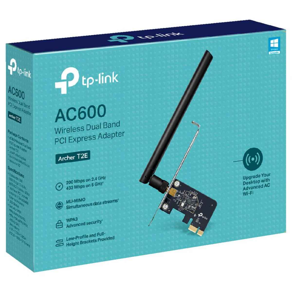 Tp Link Archer T2e Ac600 Pcie Wifi Card Dual Band Wireless High Gain Antenna