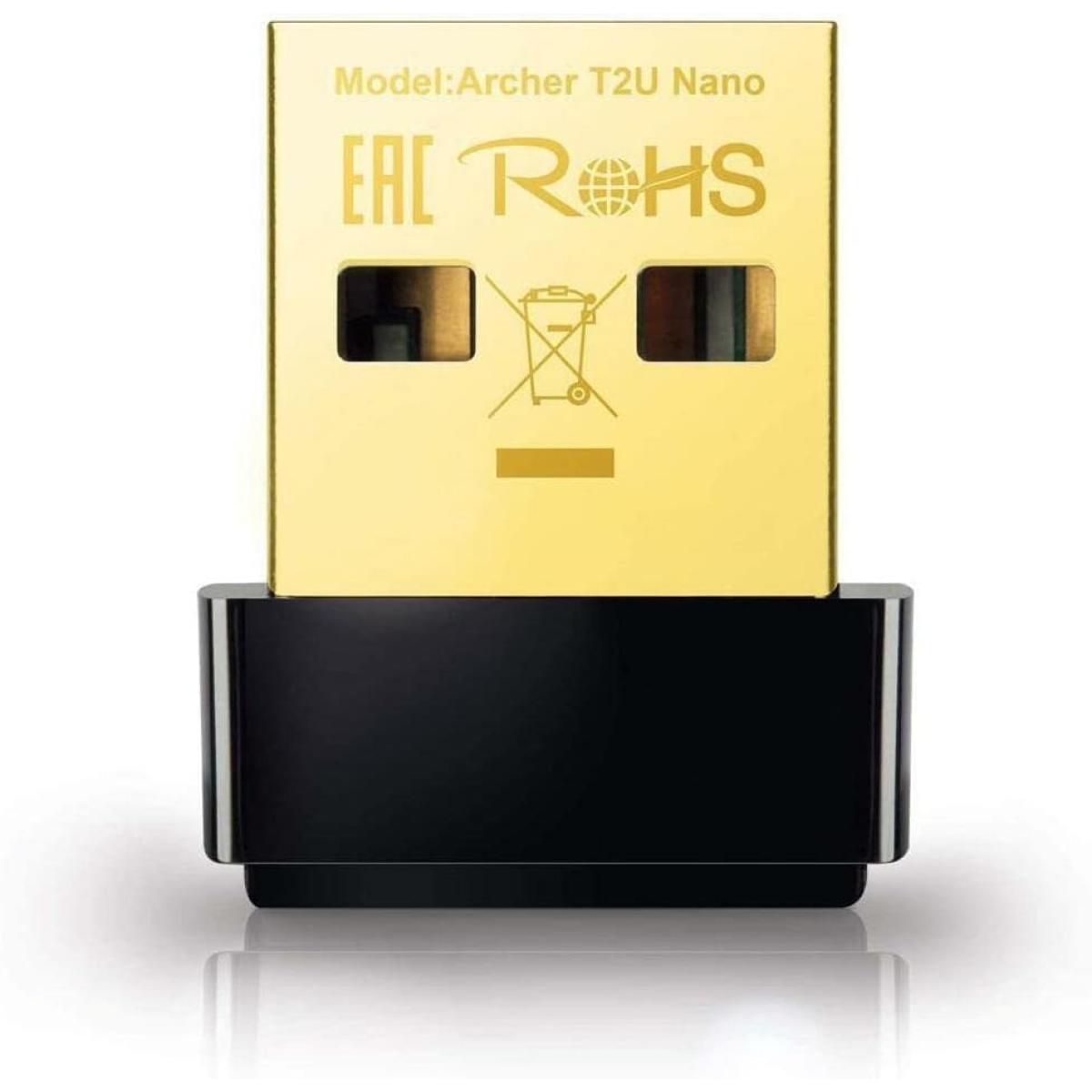 Tp Link Archer T2u Nano Ac600 Usb Wifi Adapter Dual Band 2.4g/5g Mini Size Supports Windows (xp/7/8/8.1/10/11) Mac Os (10.7~10.14)