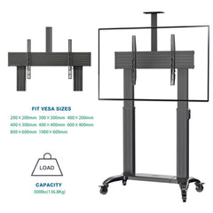 NB North Bayou T70 75"-100" Motorized Height Adjustable Large Display Mobile TV Bracket Trolley