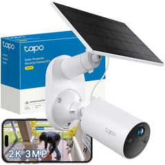 Tp-Link Tapo TC82 KIT 2K 3MP Battery Solar Security Camera Outdoor, Maintenance-free, Colour Night Vision, Outdoor Camera No Monthly Fee, Smart Person Detection, IP65, Works with Alexa & Google