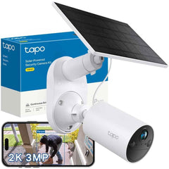 Tp Link Tapo Tc82 Kit 2k 3mp Battery Solar Security Camera Outdoor, Maintenance Free, Colour Night Vision, Outdoor Camera No Monthly Fee, Smart Person Deteion, Ip65, Works With Alexa & Google