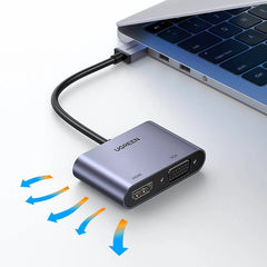Ugreen 20518 Usb 3.0 To Hdmi And Vga Converter Fhd 60hz
