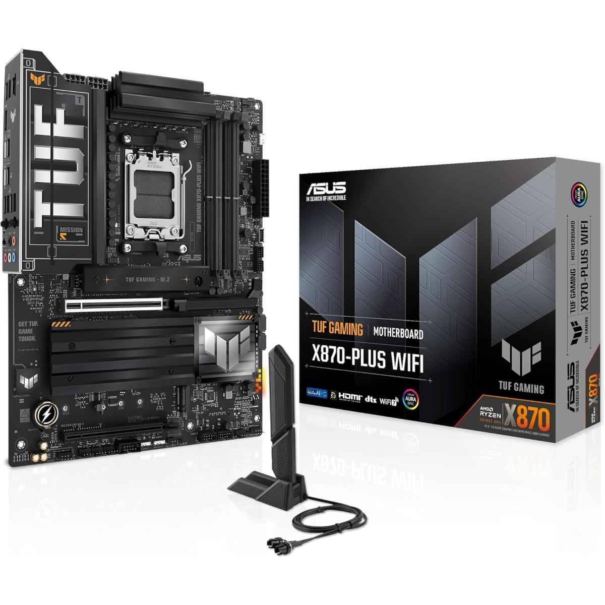 Asus Tuf Gaming X870 Plus Wifi 7 Amd X870 Am5 Atx 4x M.2 Slots Ddr5 Usb 3.2 Gen 2x2 Type C® Usb4® Header & 2.5gb Ethernet