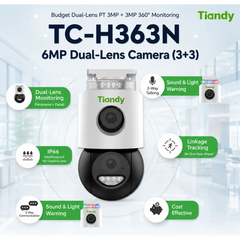 Tiandy TC-H363N I5W/WIFI/Eu/4mm/V4.0 6MP Fixed Color Maker Wi-Fi PT Camera