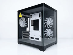 CASTLE IN THE SKY M-ATX WITH 5 FAN RGB GAMING CASE - Black