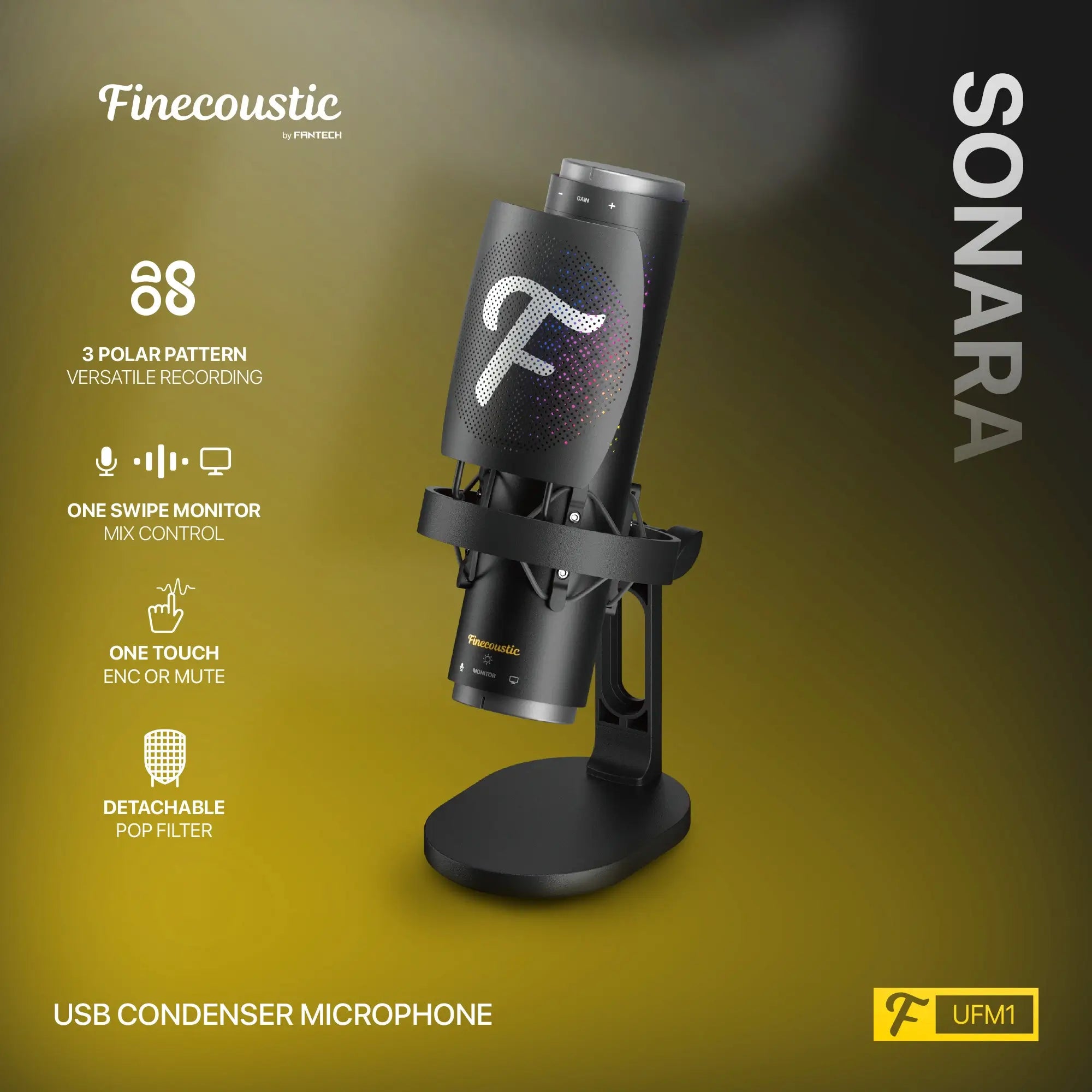 Fantech Finecoustic microphone for audio recording