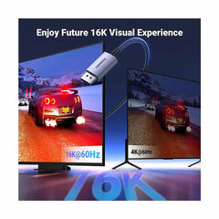 Ugreen Dp118 15383 Displayport 2.1 Cable, 80gbps, 16k@30hz 8k@240hz 4k@240hz, Vesa Certified 1m