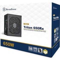 SilverStone Triton 650Rx Gold 650W (ATX 3.1) PCIE 5.1 (12V-2x6 ) 80 Plus Gold Fixed Cables - High Performance Power Supply w/ Silent 120mm Fan | SST-TR650R-GF |