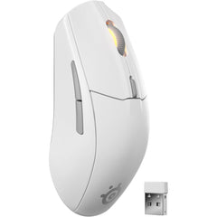 Steelseries Rival 3 Wireless Gen 2 Gaming Mouse 2.4ghz And Bluetooth 18000 Dpi Truemove Air Optical Sensor 60 Million Click Durability Light Weight 100% Ptfe Feet , White