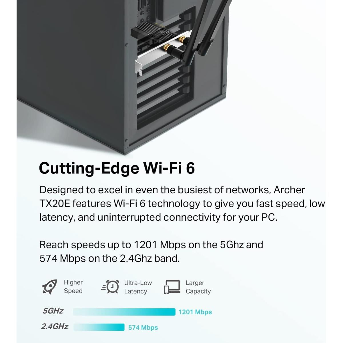 Tp Link AX1800 wireless Bluetooth Wi - Fi PCIe adapter for device connectivity