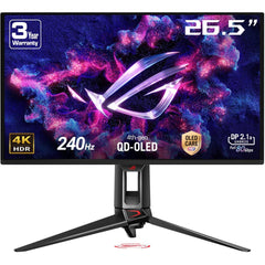 ASUS ROG Swift PG27UCDM 27” 4K OLED QD-OLED 4K QHD 240Hz 0.03ms, G-SYNC Compatible, Custom Heatsink, AI Gaming, 99% DCI-P3,Uniform brightness,True 10-bit, USB-C 90W