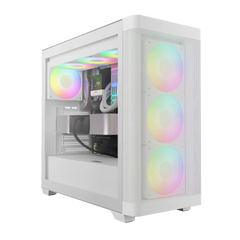 GAMDIAS ATHENA M3 ARGB MID TOWER GAMING CASE - WHITE