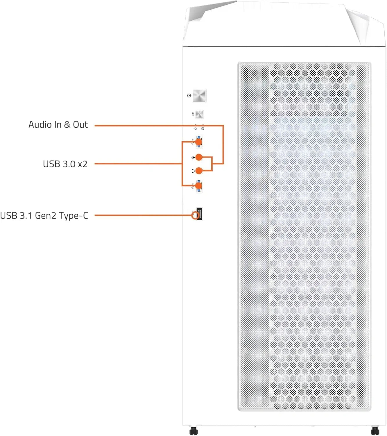 Gigabyte ARGB PC case for desktop computer builds and component installation