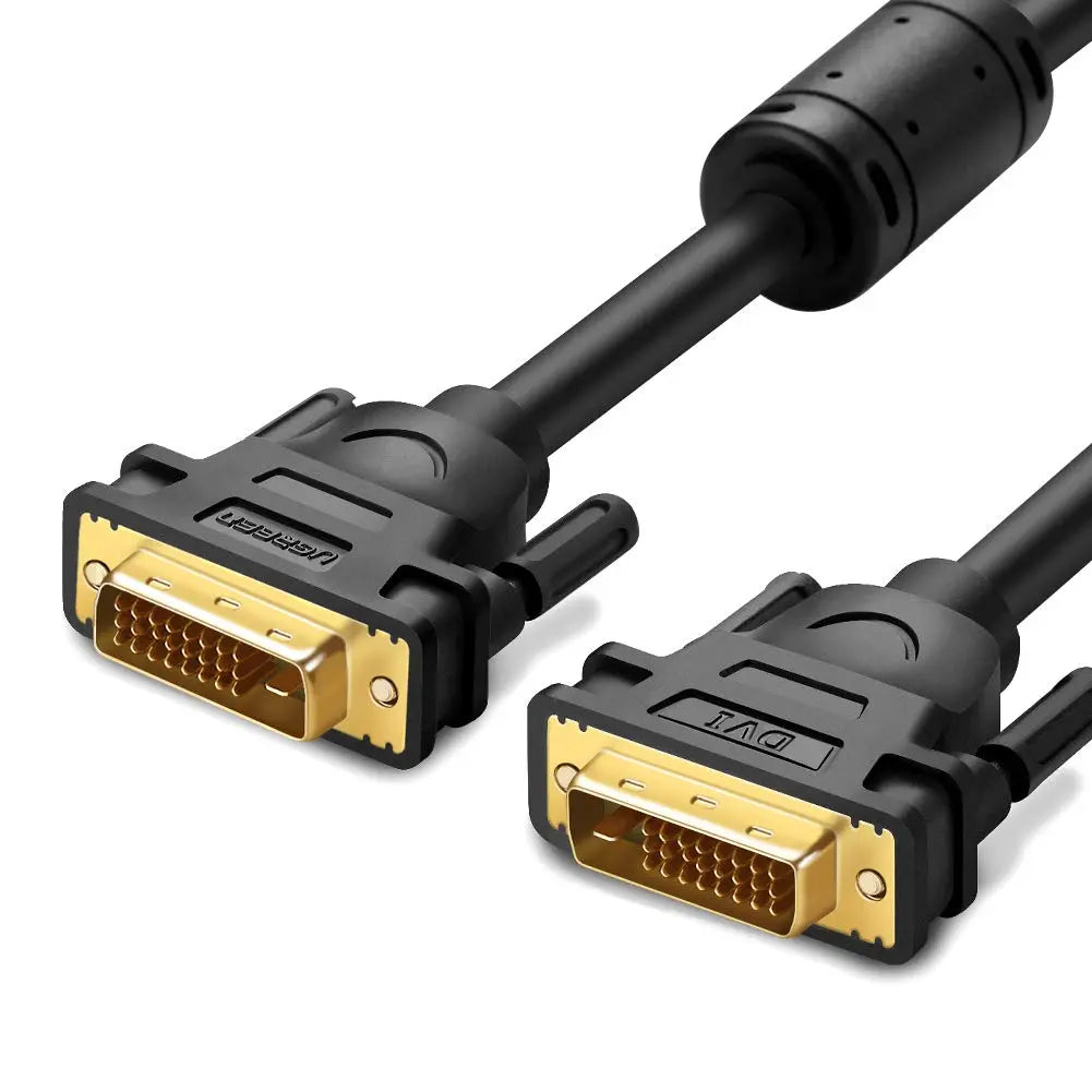 UGREEN 11606 DVI (24+1) MALE TO MALE CABLE DUAL-LINK DVI-D GOLD PLATED – 2M