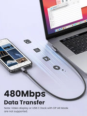 UGREEN 50125 USB-C CABLE RIGHT ANGLE 90 DEGREE 60W 3A DATA CABLE – 2M