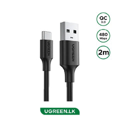 UGREEN 60118 USB-A 2.0 TO USB-C 3A 480MBPS CABLE - 2M