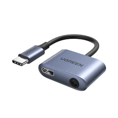 Ugreen 60164 Usb C To 3.5mm Audio With Pd Charger Adapter And Headphone