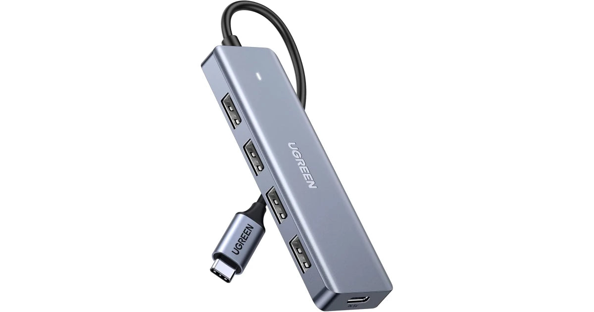 UGREEN USB-C to 4-Port USB 3.0 Hub – 5Gbps SuperSpeed
