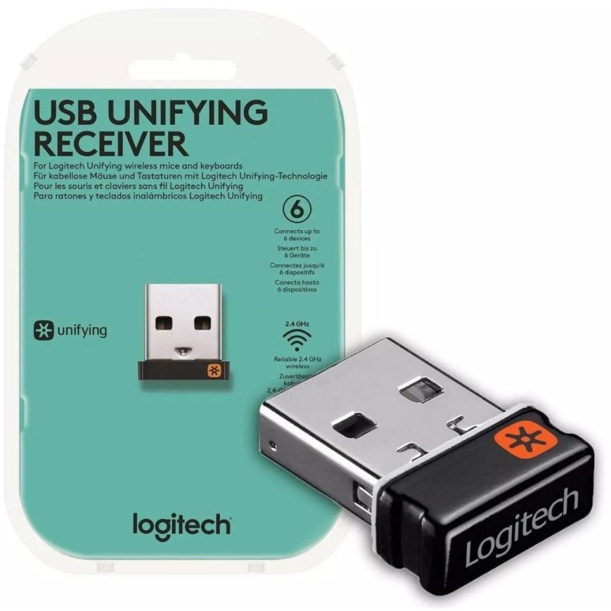 Logitech Usb Unifying Receiver 2.4 Ghz Wireless Compatible W/ Logitech Unifying Devices Up To 10m & 6 Devices Logitech Usb Unifying Receiver 2.4 Ghz Wireless Compatible W/ Logitech Unifying Devices Up To 10m & 6 Devices