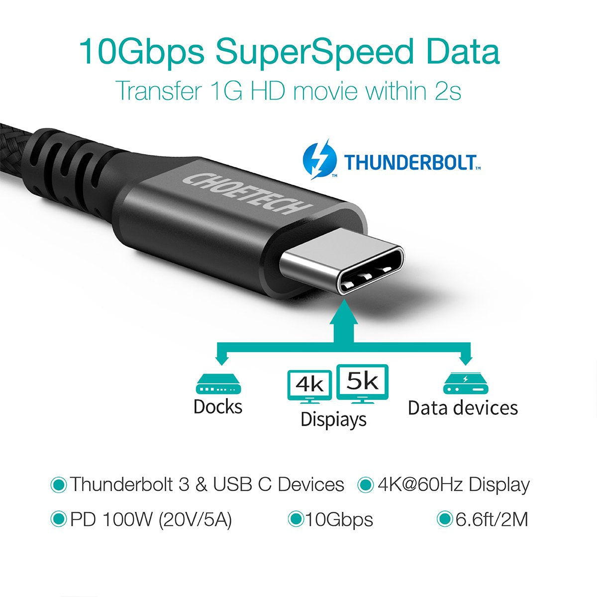 Choetech Cable Xcc 1007 Super Fast 20v 5a Usb C To Usb C Choetech Cable Xcc 1007 Super Fast 20v 5a Usb C To Usb C
