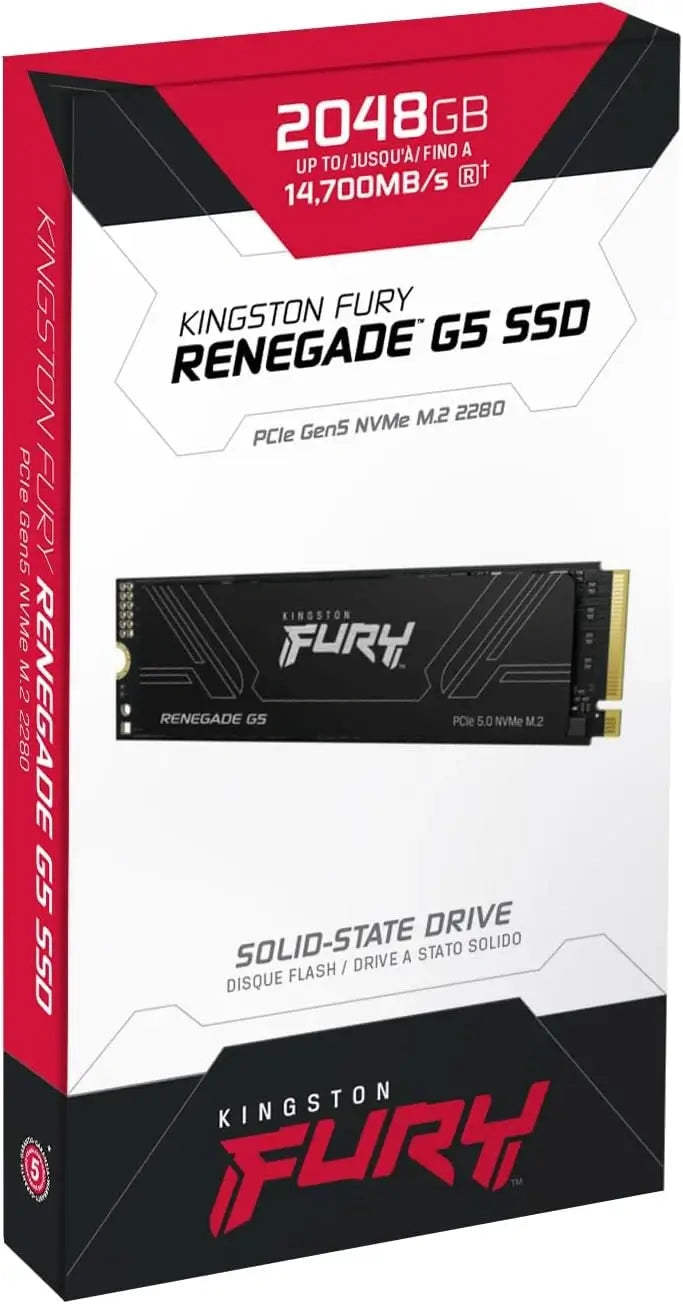 Kingston Renegade G5 2TB PCIe 5.0 NVMe M.2 SSD - Up To 14,700/14,000MB/s