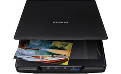 Epson V39 II Photo & Document Flatbed Scanner 4800x4800 DPI Optical Resolution, Conta Image Sensor, Up to 10 s/Page Scan Speed, USB 2.0 Micro-AB Interface, Black
