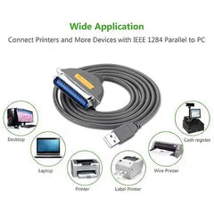 Ugreen 20225 Usb To Ieee1284 Parallel Cable 2m