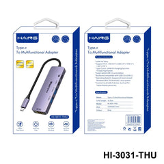 Haing Hi 3031 Thu Usb C To 5 In 1 Multifunctional Adapter Hdmi 4k60hz 100w Pd