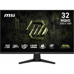 MSI MAG 325QF E18V Monitor, 32" Rapid VA Display, 2K WQHD Resolution, 180Hz Refresh Rate, 0.5ms (GtG) Response Time, Adaptive-Sync Technology, Black