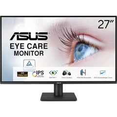 ASUS VA27AQ 27” IPS 2K QHD Eye Care Monitor 75Hz 1ms HDR 10 Low Blue Light, Flicker Free w/ Display Port , HDMI , VGA & Speakers