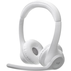 Logitech Zone 300 Bluetooth & Wireless 30mm Driver Size Dual Beamforming Mics With Noise Canceling Algorithms Bluetooth 5.3 1m Usb C Charging Cable, White - CompuMe