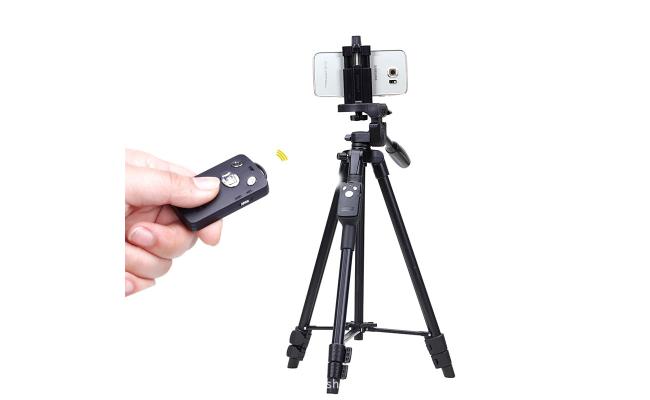 Tripod Vct 5208 with Bluetooth Remote for Camera + Phone