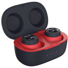 Motorola Vervebuds 200 Wireless Earbuds For Sport Gym Exercise Fitness Ipx5 Comfortable Fit Compatible W/ Voice Assistants 3 Buds Sizes Red - CompuMe