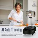 Promate Vision-HD 3-in-1 Ai Auto Tracking Smart Web Camera w/ 5000mAh Battery Phone Holder Mic LED Light & 360 Rotation