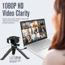 Promate Vision-HD 3-in-1 Ai Auto Tracking Smart Web Camera w/ 5000mAh Battery Phone Holder Mic LED Light & 360 Rotation