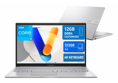 Laptop ASUS Vivobook 15 (F1504VA) |Intel® Core™ i3-1315U Processor, 12GB DDR4 (Customized), 512GB SSD, 15.6" FHD IPS | 13th Generation - Cool Silver