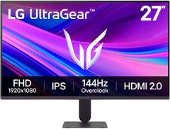LG 27G411A-B Ultragear Gaming Monitor - 27-inch Full HD IPS 144Hz (O/C) 1ms