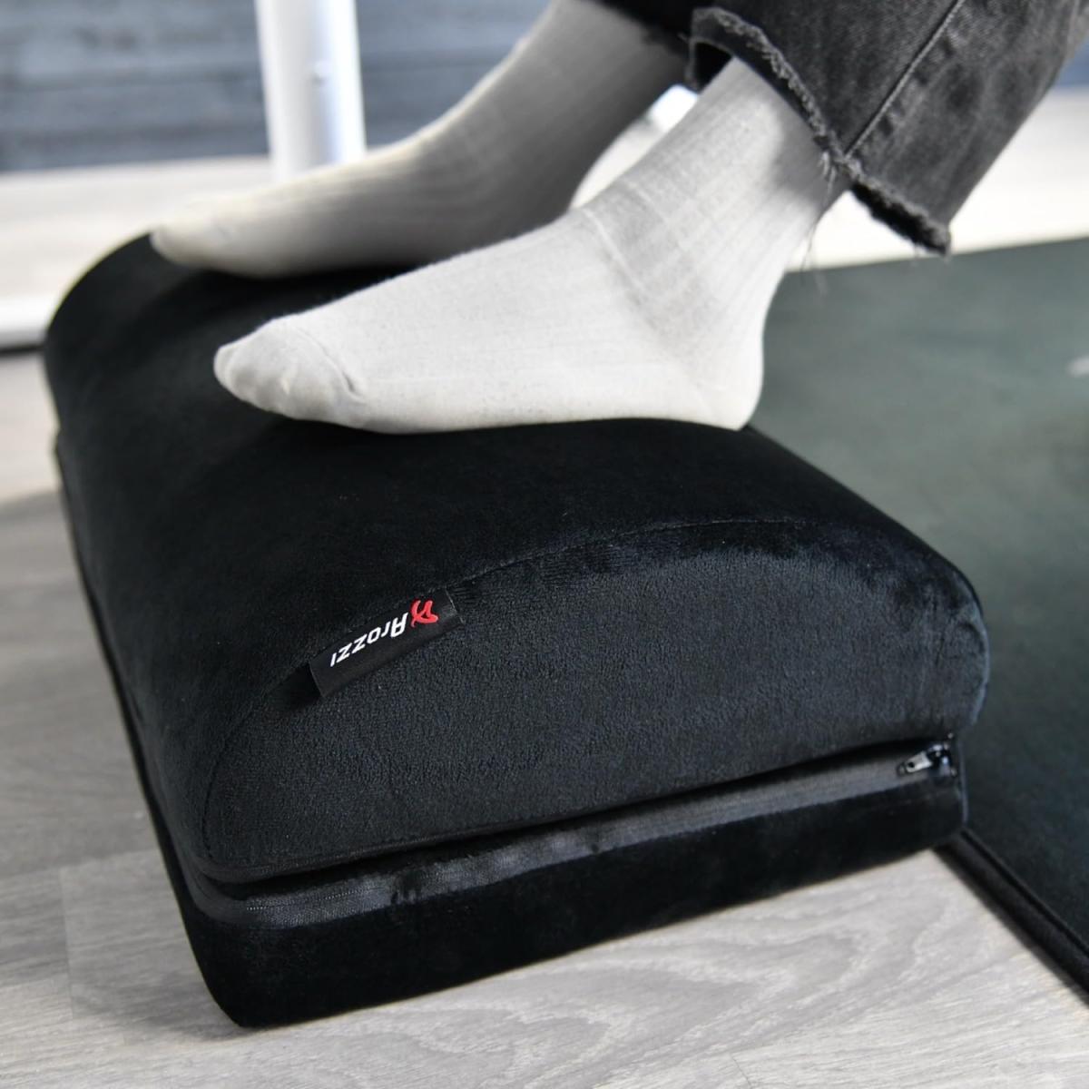 Arozzi Footrest For Under Desk Comfort And Healthy Position For Your Feet While Gaming Or Working For Long Hours Black Arozzi Footrest For Under Desk Comfort And Healthy Position For Your Feet While Gaming Or Working For Long Hours Black