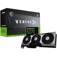 Msi Geforce Rtx 5070 Ventus 3x Oc Edition 12gb Gddr7 192 Bit Memory, 2542 Mhz Boost Clocks, 6144 Cuda Cores, 28 Gbps Memory Speed, Pci Express Gen 5