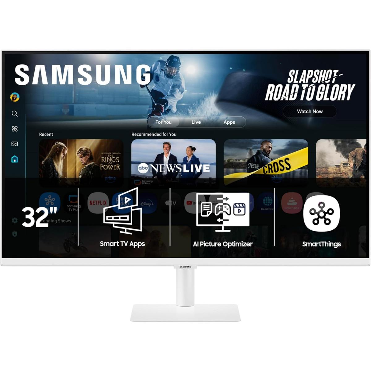 Samsung M7 M70F 32-inch 4K UHD Smart Monitor with Samsung Vision AI – White